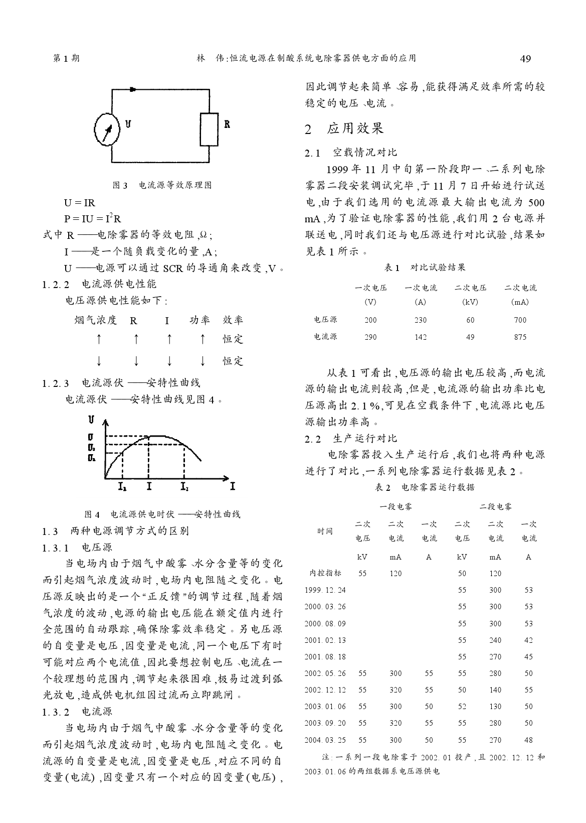 恒流電源在制酸系統電除霧器供電方面的應用